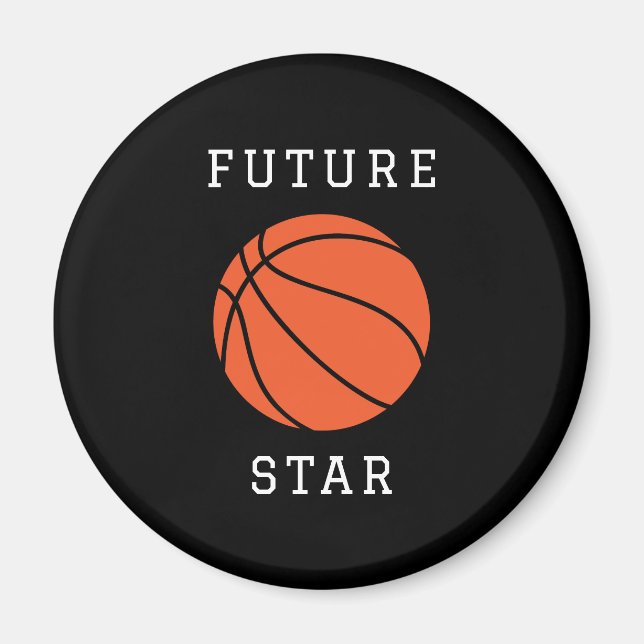 Future Basketball Star Black Magnet (Front)