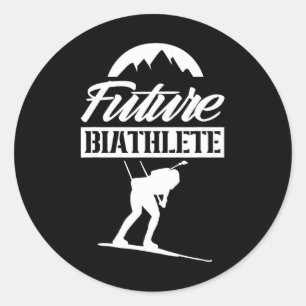 Future Biathlete Sports Biathlon Biathlons Classic Round Sticker