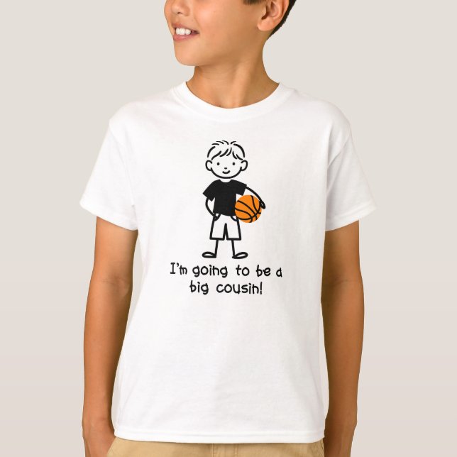 Future Big Cousin - Stick Figure announcement T-Shirt (Front)