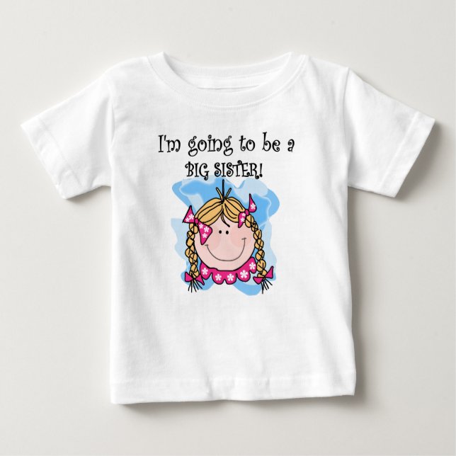 Future Big Sister Blond Hair Baby T-Shirt (Front)