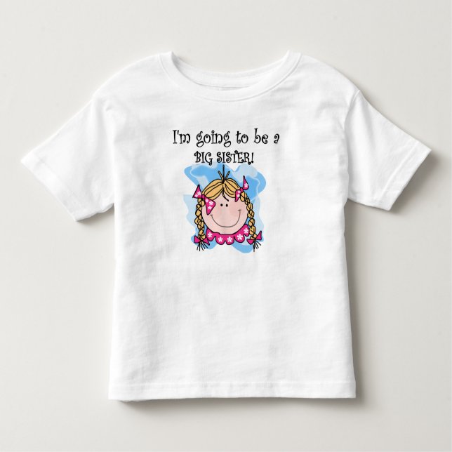 Future Big Sister Blonde Hair Toddler T-Shirt (Front)