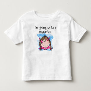 Future Big Sister Brown Hair Toddler T-Shirt
