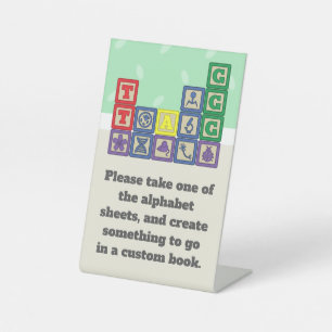Future Biologist's Blocks Pedestal Sign