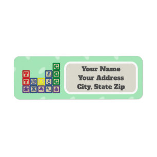 Future Biologist's Blocks Return Address Label