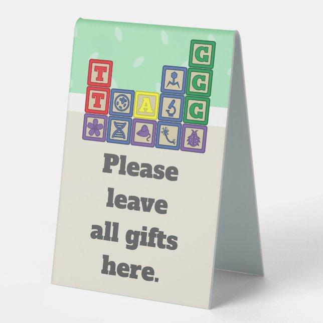 Future Biologist's Blocks Table Tent Sign (Front)