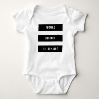 Future Bitcoin Billionaire Baby Block Design Baby Bodysuit