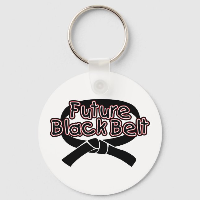 Future Black Belt  (red) Key Ring (Front)