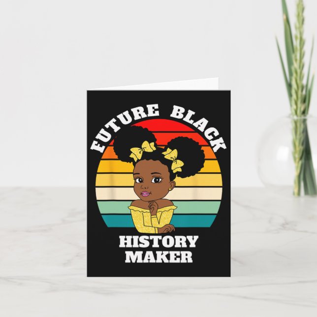 Future Black History Maker Juneteenth Hbcu Afro Gi Card (Front)