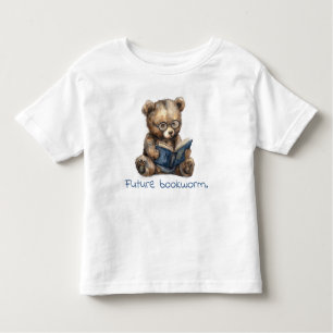 Future Bookworm Bear Reading Baby  Toddler T-Shirt