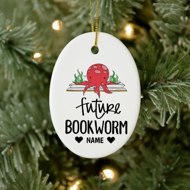 Future Bookworm Ceramic Ornament (Tree)