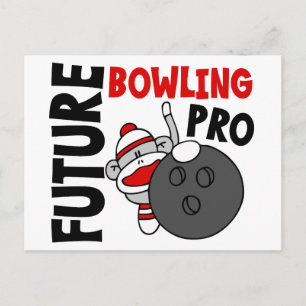 Future Bowling Pro Sock Monkey Postcard