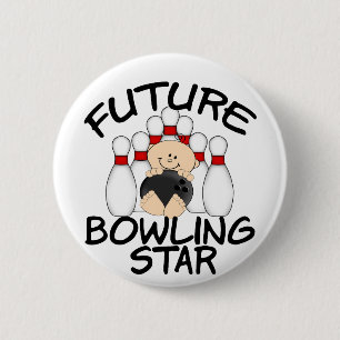 Future Bowling Star 6 Cm Round Badge