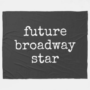 Future Broadway Star Inspiring Actor Design Black Fleece Blanket