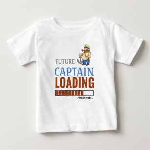Future Captain Loading Cute Funny Personalised Boy Baby T-Shirt
