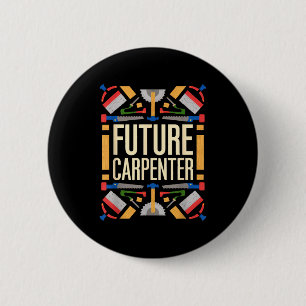 Future carpenter graduation school kids toddler 6 cm round badge