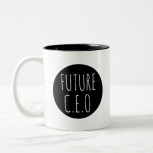 Future CEO // Career Profession Celebration Two-Tone Coffee Mug