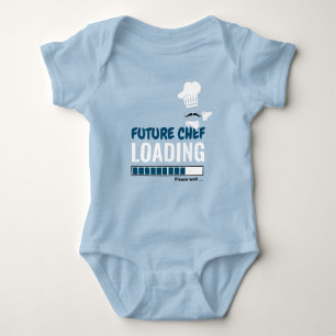 Future Chef Loading Trendy Funny Personalised Boy Baby Bodysuit