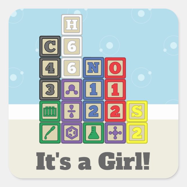 Future Chemist's Blocks Announcement Sticker (Front)
