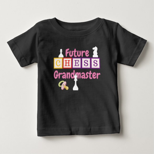 Future Chess Grandmaster Cute Baby T-Shirt (Front)