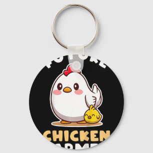 Future Chicken Farmer Gift For Farmer Kids  Key Ring