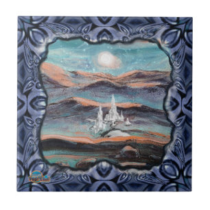 Future City of Light Ceramic Tile