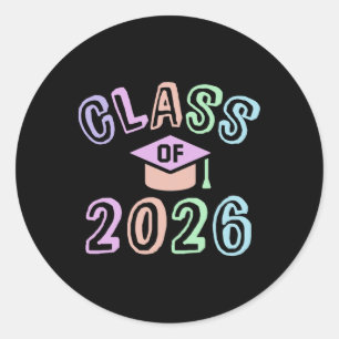 Future Cl Of 2026 Graduation Year 8th Grade Last D Classic Round Sticker