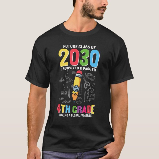 Future Class Of 2030 Cute 4th Grade T-Shirt (Front)