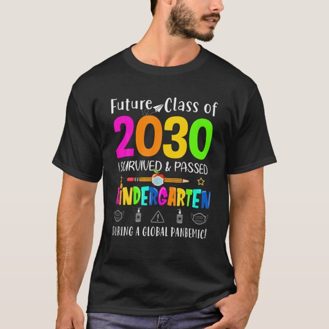 Future Class Of 2030 I Survived Third Grade Back T T-Shirt (Front)