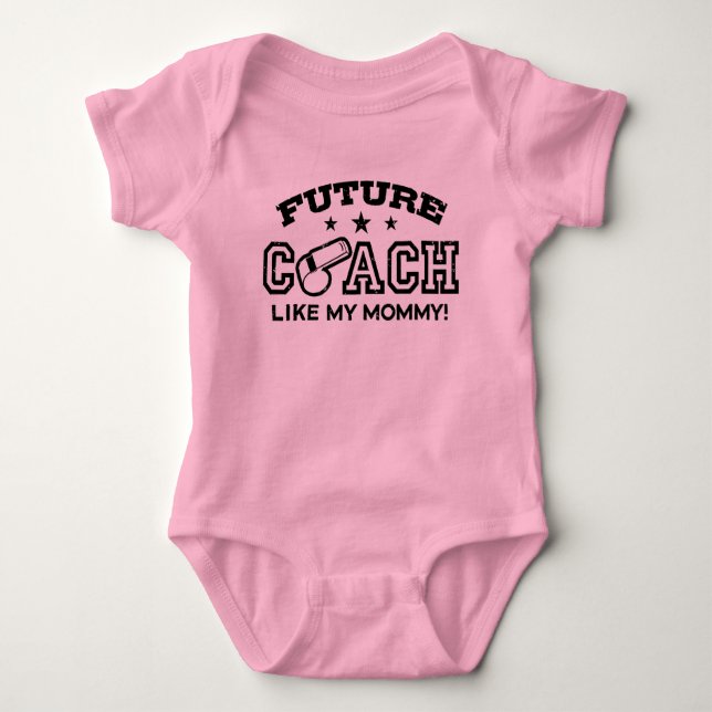 Future Coach Like My Mummy Baby T-Shirt Baby Bodysuit (Front)