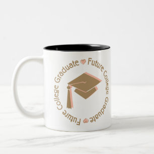 Future College Graduate Girl Two-Tone Coffee Mug