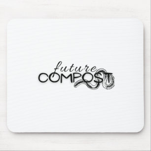Future Compost With Worm (dark) Sticker Mouse Pad