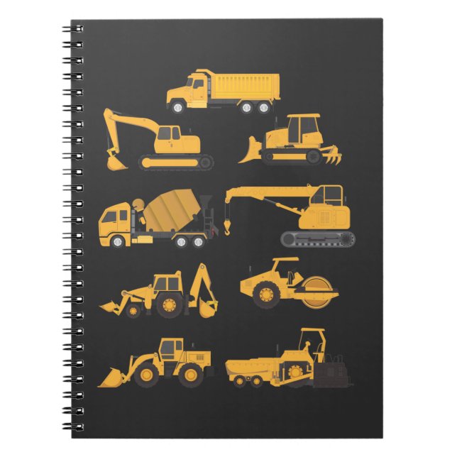 Future Construction Excavator operator Vehicles Notebook (Front)