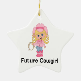 Future Cowgirl Ceramic Ornament