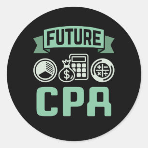 Future CPA Accountant  Classic Round Sticker