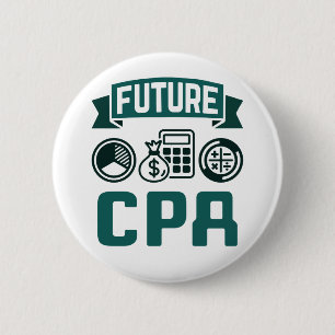 Future CPA Accounting Graduation 6 Cm Round Badge