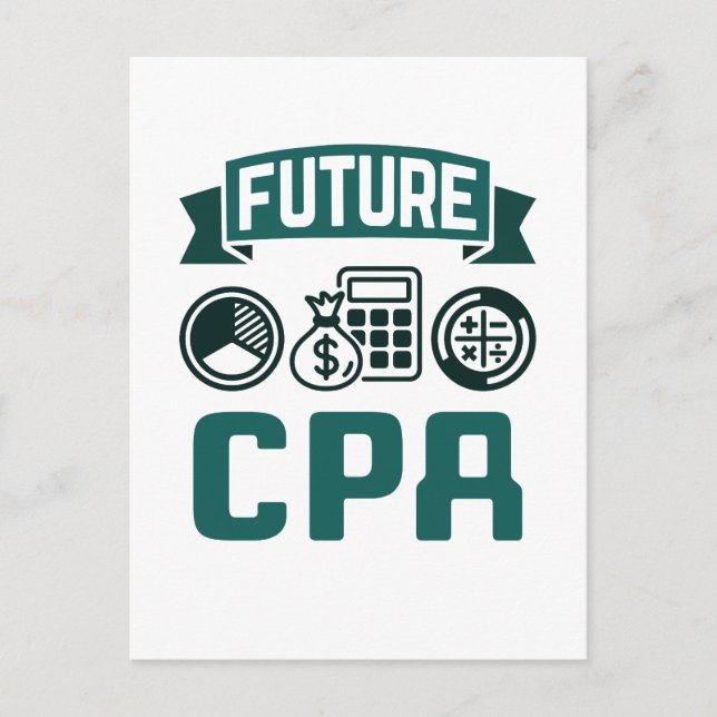 Future CPA Accounting Graduation Postcard (Front)