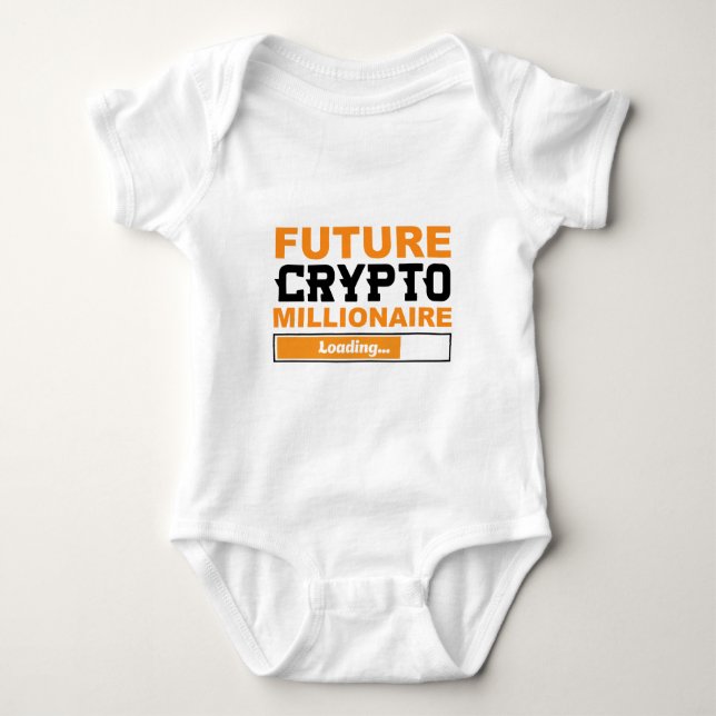 Future Crypto Millionaire Loading Baby Bodysuit (Front)