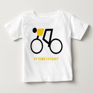Future cyclist riding his bicycle custom baby T-Shirt