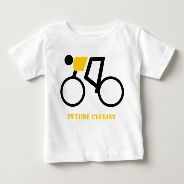 Future cyclist riding his bicycle custom baby T-Shirt (Front)