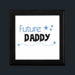 Future Daddy Gifts Gift Box<br><div class="desc">Future Daddy keepsake tiles and boxes,  plates,  mugs,  notebooks,  gel mousepads,  and other future daddy gifts with blue and black text and stars design.</div>