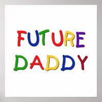 Future Daddy Primary Colours T-shirts and Gifts