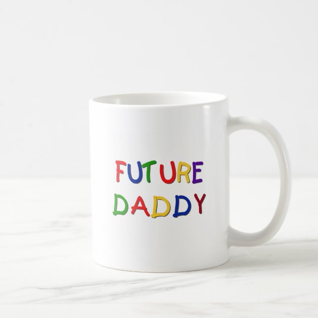 Future Daddy Primary Colours Tshirts and Gifts Coffee Mug (Right)