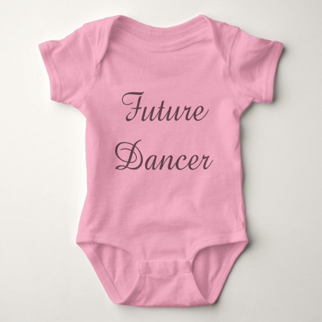 Future Dancer Baby Outfit w/tutu Baby Bodysuit (Front)