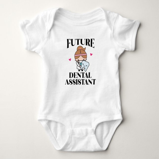 Future Dental Assistant Girl Baby Bodysuit (Front)