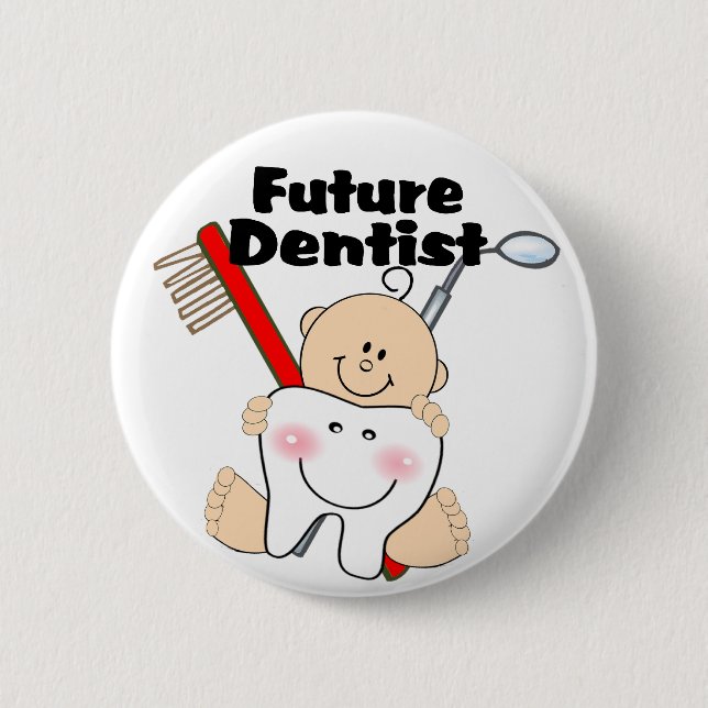 Future Dentist 6 Cm Round Badge (Front)