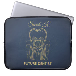 Future Dentist   Vintage Anatomical Tooth Dental S Laptop Sleeve