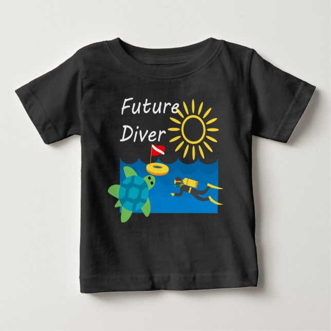 Future Diver Design - Baby Fine Jersey T-Shirt (Front)