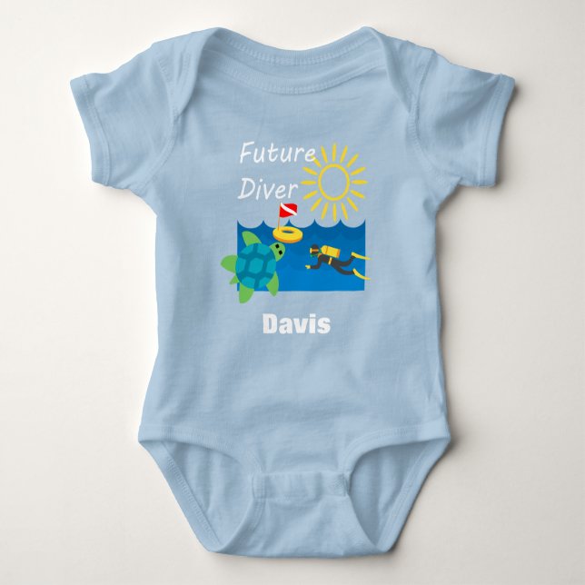 Future Diver Design - Baby Jersey Bodysuit (Front)