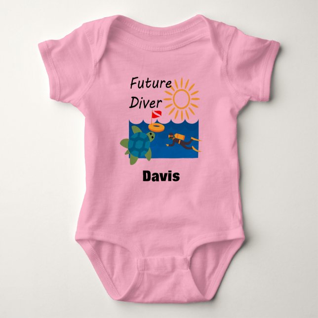 Future Diver Design - Baby Jersey Bodysuit (Front)