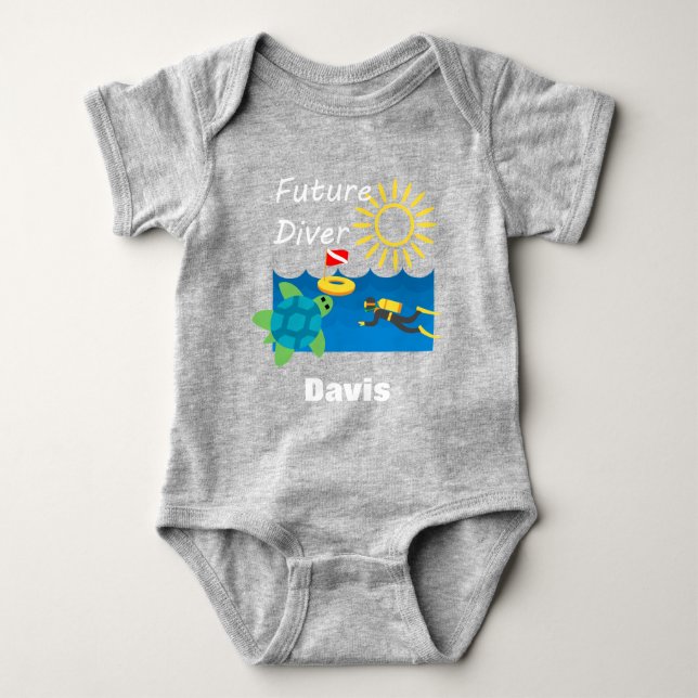 Future Diver Design - Baby Jersey Bodysuit (Front)